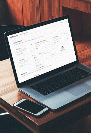 Mockup image showcasing Solution Space dashboard