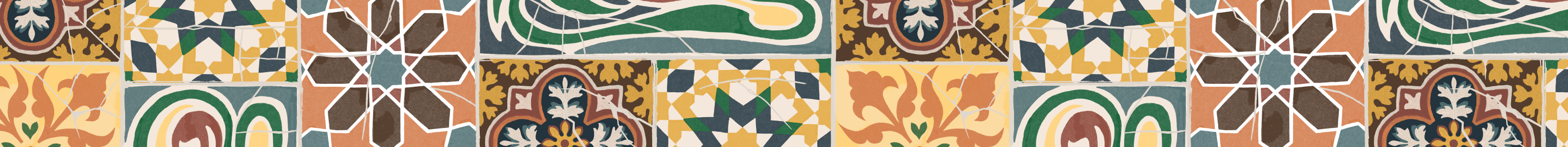 decorative banner inspired by Gaudi tiles